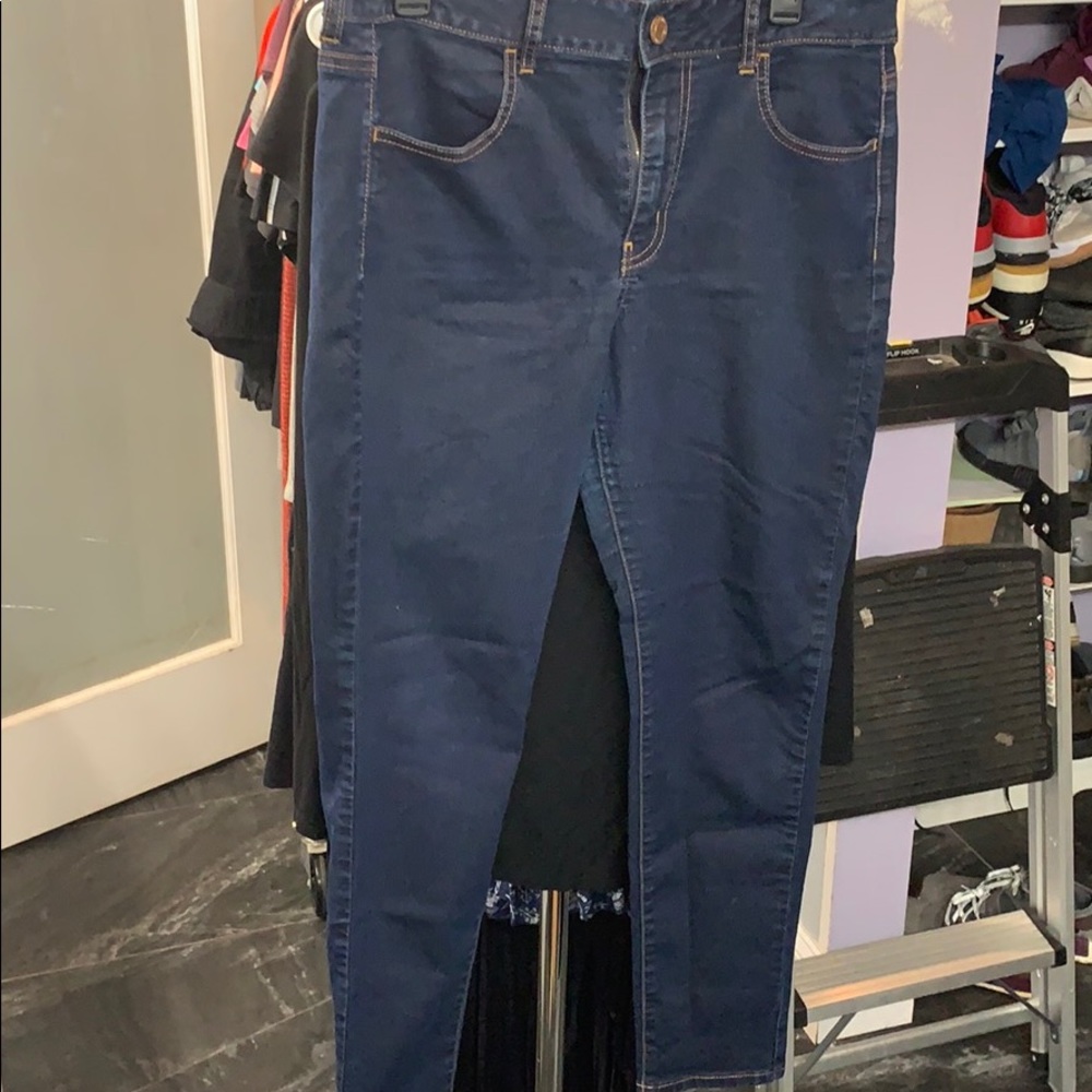 Dark blue jeans